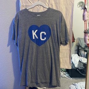 Charlie Hustle Blue KC Heart T-shirt